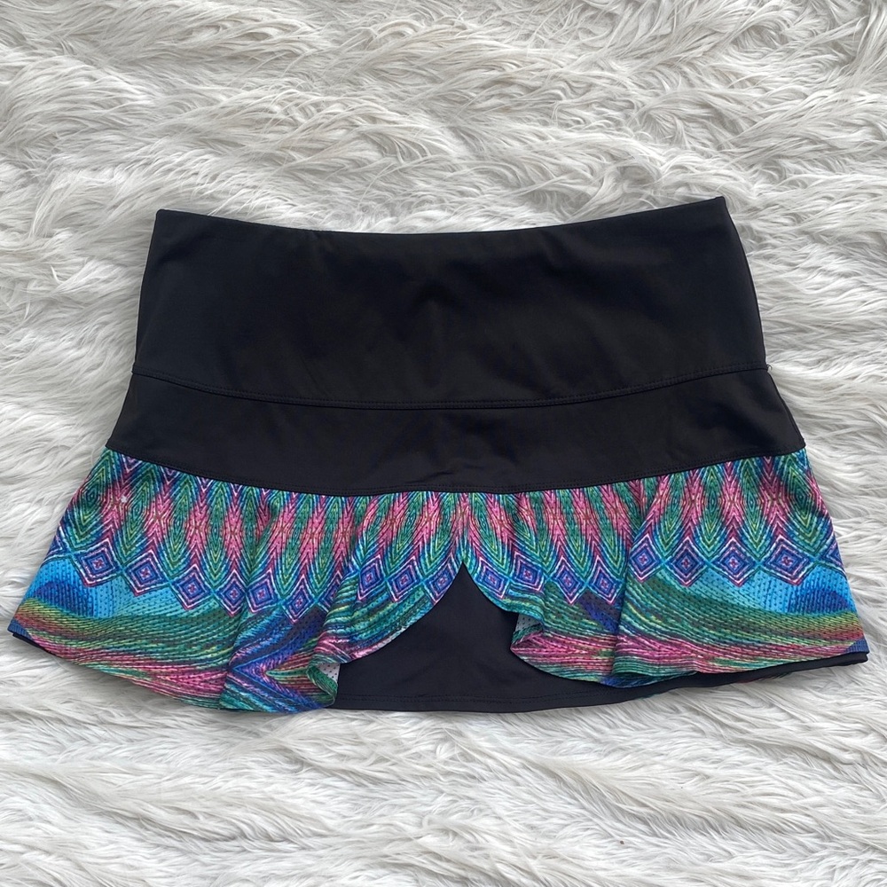 Lucky In Love | Peacock Flounce Tennis Skirt